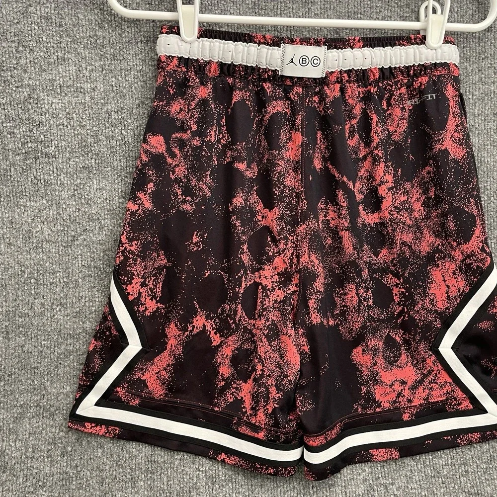 Air Jordan Nike Diamond Basketball Shorts Mens Sz S White Red